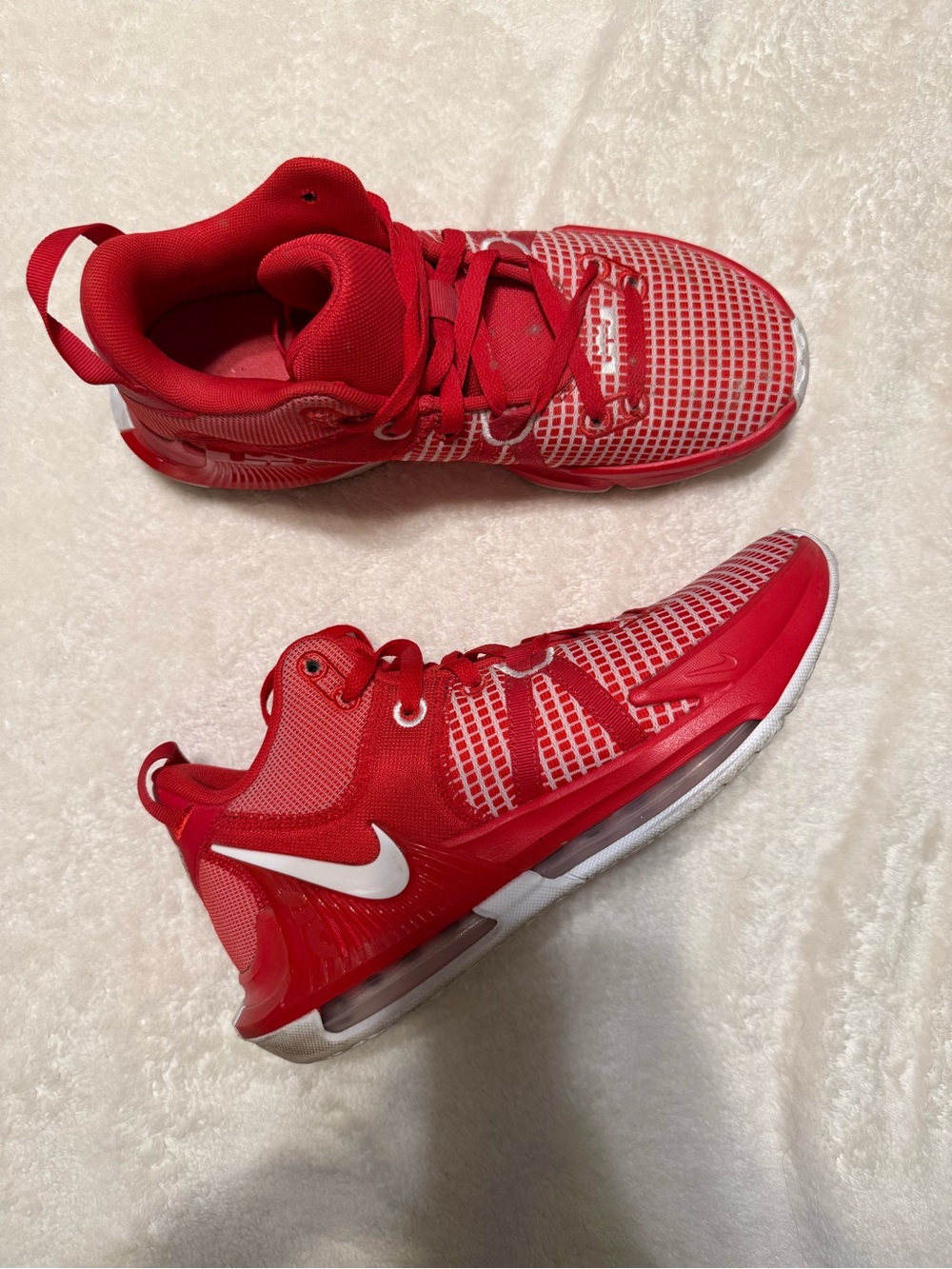 Nike LeBron Witness 7 TB basketball shoes red and white size 9 - Picture 7 of 7